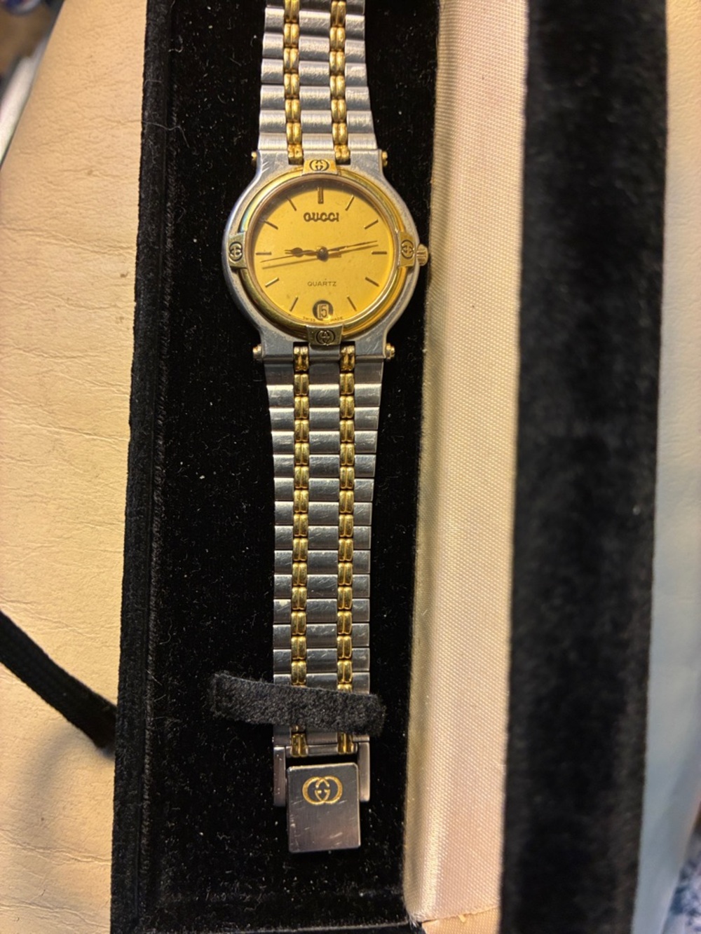 Gucci Two-Tone Gold and Silver Men’s Bracelet Watch